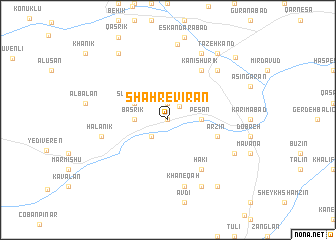 map of Shahr-e Vīrān