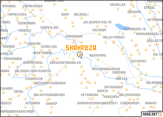 map of Shāh Reẕā