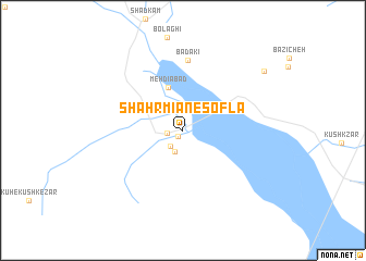 map of Shahr Mīān-e Soflá