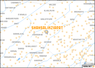 map of Shāh Salīm Ziārat