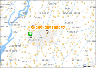 map of Shāh Shams Tabrez