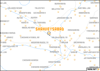 map of Shāh Veysābād