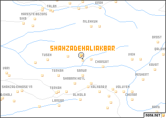map of Shāhzādeh ‘Alīakbar
