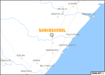 map of Shakaskraal