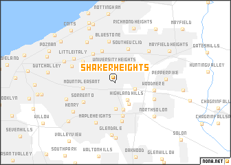 map of Shaker Heights