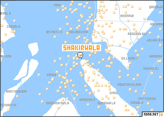 map of Shākirwāla