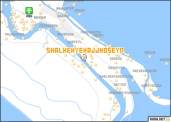 map of Shalheh-ye Ḩājj Ḩoseyn