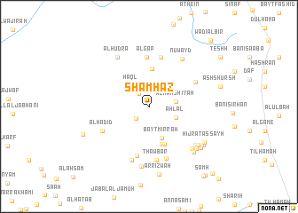 map of Shamḩaz