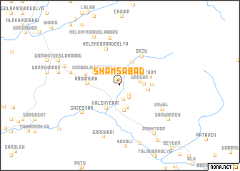 map of Shamsābād