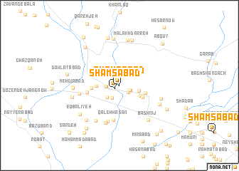 map of Shamsābād