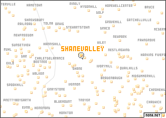 map of Shane Valley