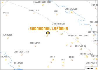 map of Shannon Hills Farms