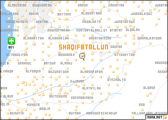 map of Shaqīf Bţallūn