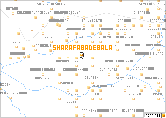 map of Sharafābād-e Bālā