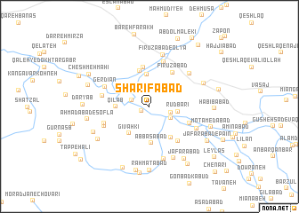 map of Sharīfābād