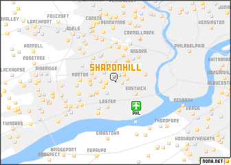 map of Sharon Hill