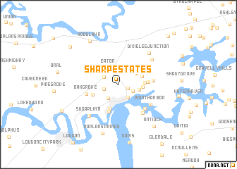 map of Sharp Estates