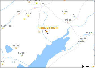 map of Sharp Town