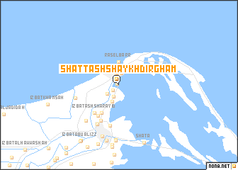 map of Shaţţ ash Shaykh Ḑirghām