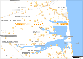 map of Shawns Hideaway Mobile Home Park