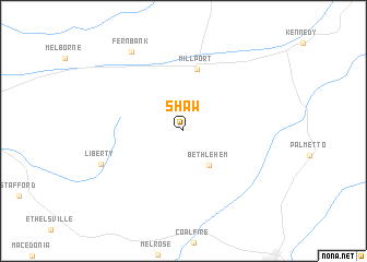 map of Shaw