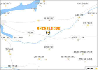 map of Shchëlkovo