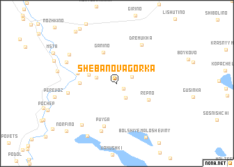 map of Shebanova-Gorka