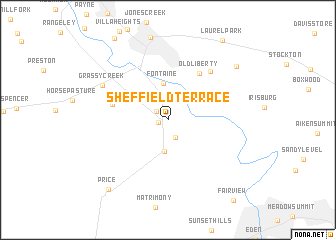 map of Sheffield Terrace