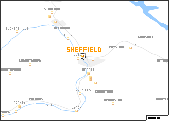 map of Sheffield