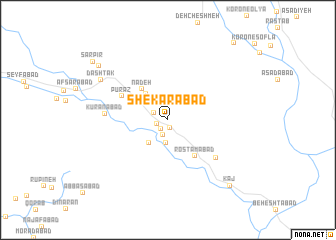 map of Shekarābād