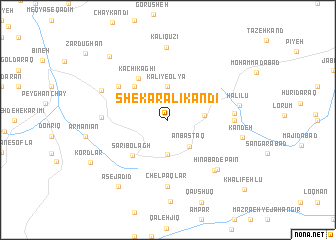 map of Shekar ‘Alī Kandī