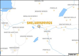 map of Sheldon Springs