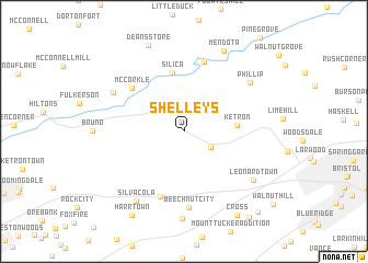 map of Shelleys
