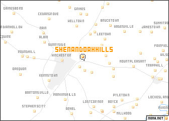 map of Shenandoah Hills