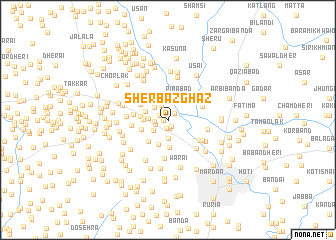 map of Sherbāz Ghaz