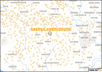 map of Sherdil Khān Korūna