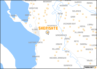 map of Sherishtë