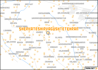 map of Sherkat-e Shīr va Gūsht-e Tehran