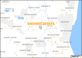 map of Sherman Corners