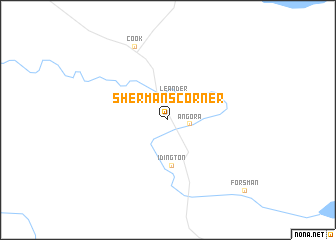 map of Shermans Corner