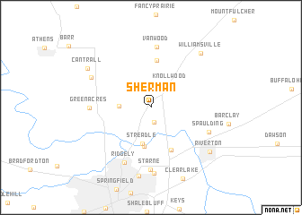 map of Sherman