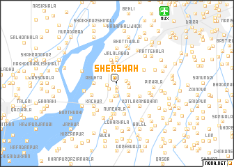 map of Sher Shāh