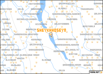 map of Sheykh Ḩoseyn