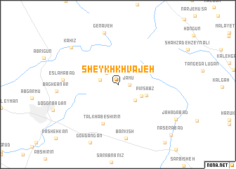 map of Sheykh Khvājeh