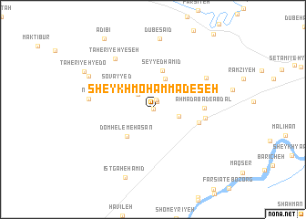 map of Sheykh Moḩammad-e Seh