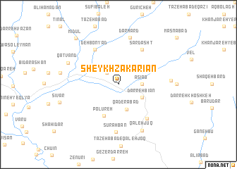 map of Sheykh Z̄akarīan