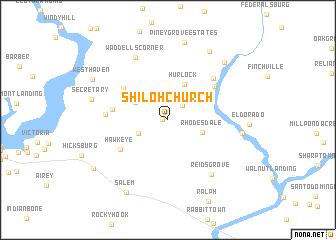 map of Shiloh Church