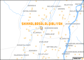 map of Shimm al Başal al Qiblīyah