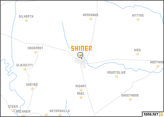 map of Shiner