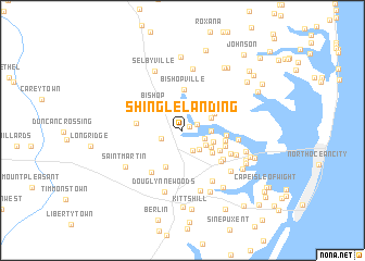 map of Shingle Landing